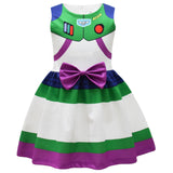 Kid Girl Bow Toy Story Digital Print Party Dresses