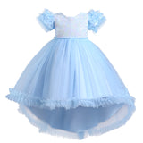 Kid Baby Girls Piano Performance Birthday Pomful Dress