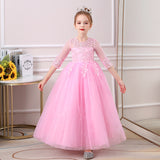 Kid Girl Summer Fluffy Mesh Princess Catwalk Dress