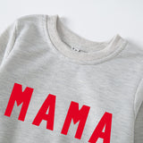 Family Matching Parent-child Print Round Neckline Mother-daughter Shirt