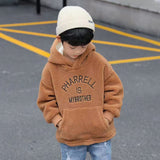 Kid Boy Plush Thickened Lamb Warm Sweater