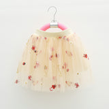 Kid Baby Girl Princess Short Skirt Strawberry Embroidery Skirts