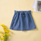 Kids Baby Girls Summer Denim Outfits Off Shoulder 2 Pcs Sets