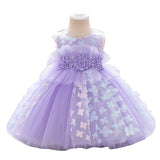 Kid Baby Girl Stereoscopic Flower Wedding Dresses