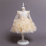 Baby Girl Princess Piano Performance Gauze Pompous Flower Dress