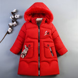 Kid Boy Cartoon Long Thickened Down Cotton Winter Coats