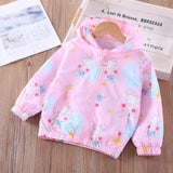 Kid Baby Girl Jacket Cardigan Windbreak Spring Print Cartoon Coats