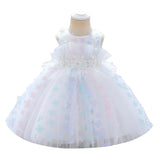 Kid Baby Girl Stereoscopic Flower Wedding Dresses