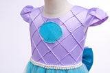 Kid Baby Girl Mermaid Princess Bow Lace Stitching Performance Dress
