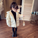 Kid Baby Girls Hooded Winter Coat Thickened Down Cotton Coats