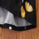 Kid Baby Girl Spring Denim Flower Cotton Suits 2 Pcs Sets