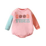 Baby Boy One-piece Climbing Letter Printing Sweatshirts