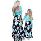 Family Matching Parent-child Mother Daughter Stitching Dress