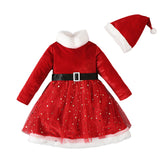 Kid Baby Girl Christmas Pentagram Sequin Gauze Dresses