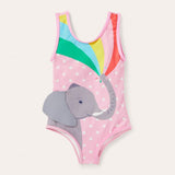 Kid Girl Printed One-piece Elephant Swimsuit