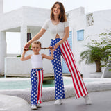 Family Matching Mother Daughter Flared Pants Independent Day Bottoms