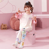 Kid Girl Sleepwear Spring Autumn Long Sleeves Loungewear Pajamas
