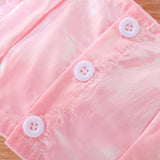 Kid Baby Girl Pink Sundress Straps Fluffy 2 Pcs Sets