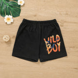 Kid Baby Boy Letter Trendy Fan Tie-dye Tank Shorts 2 Pcs Set