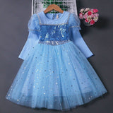Kid Girl Princess Pure Cotton Spring/Autumn Frozen Elsa Dresses