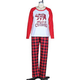 Family Teddy Bear Plaid Print Christmas Suit Pajamas Homewear