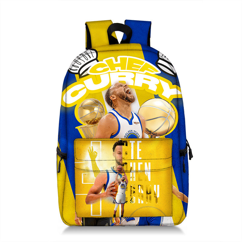 Boys Middle School Backpack Fashionable Basketball Star Bag