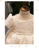 Kid Baby Girl Birthday Peng White High-end Flower Dresses