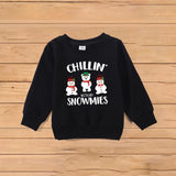 Family Matching Snowmen Cartoon Christmas Print Sweatshirts