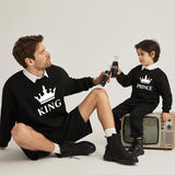 Family Matching Parent-child Long Sleeves King Queen Shirts