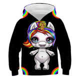 Kid Girls Boy Unicorn Hoodies Cartoon Sweatshirt Casual Pullover