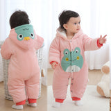 Baby Boy Girl Autumn Winter Extra Thick Plush Romper