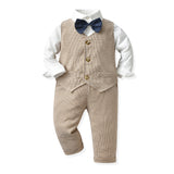 Kid Baby Boys Suit British Handsome 3 Pcs Sets