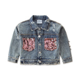 Kid Baby Girls Outerwear Long-sleeved Sequined Coats