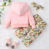 Baby Girl Printed Flower Spring Autumn 2 Pcs Sets