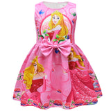 Kid Girl Castle Snow White Party Casual Cinderella Rapunzel Dresses