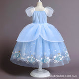 KidGirl Princess Summer Cinderella Frozen Halloween Dresses