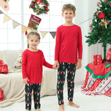 Family Matching Home Red Autumn Christmas Pajamas