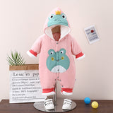 Baby Boy Girl Autumn Winter Extra Thick Plush Romper