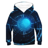 Kids 3D Visual Deception Digital Print Hoodie