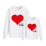 Family Matching Valentine's Day Love Letter Art Print Fashion T-shirt Hoodie