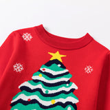 Kid Baby Girl Christmas Tree Pullover Bottoming Sweater