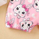 Baby Easter Bunny Print Triangle Halter Suit Sets 2 Pcs