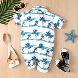 Baby Boy Onesie Crawl Summer Short Sleeve Bow Tie Gentleman Rompers