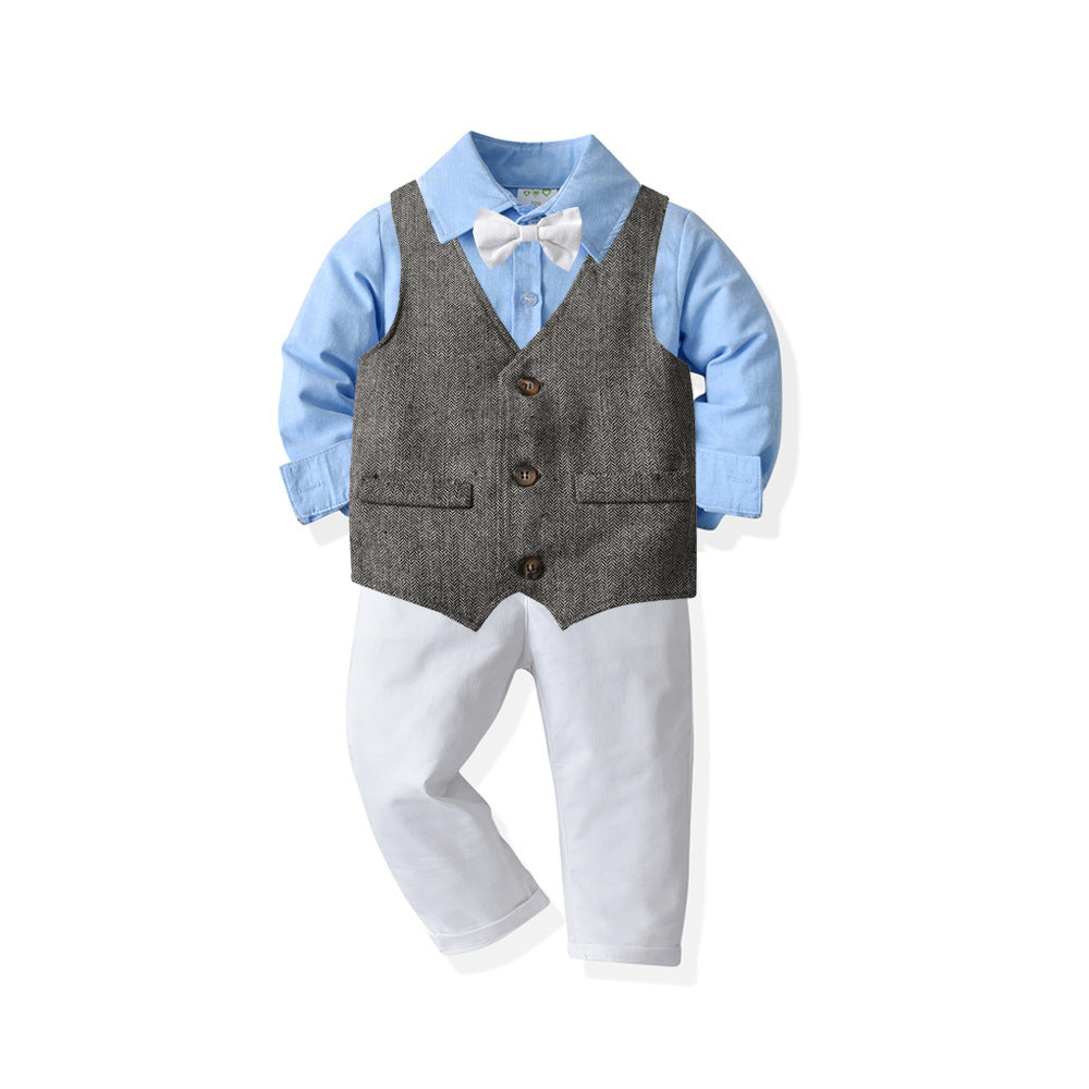 Kid Boy Suit Formal Wear 3 Pcs Sets Suits