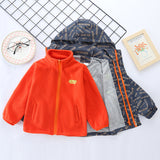 Kid Boys Autumn Winter Three-in-one Detachable Outdoor Storm Jacket Coat