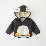 Baby Kid Boy Girl Plus Fleece Hooded Coats Top