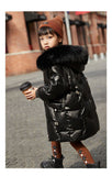 Kid Girl Winter Fashion Cotton Padded Thickened Down Jacket Coat