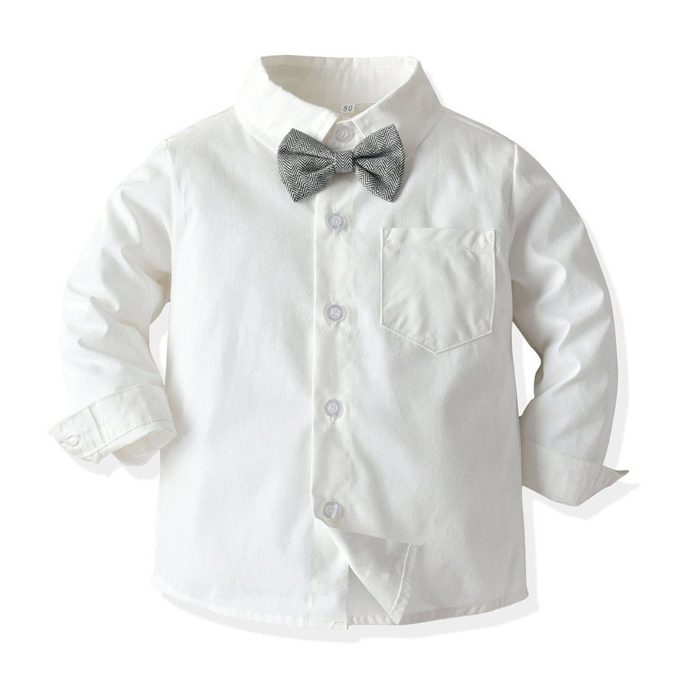 Kid Baby Boys Gentleman Suit Autumn Long Sleeve 3 Pcs Sets