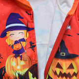 3-8T Kid Boy Girl Cardigan Coat Halloween Ghost Pumpkin Zipper Coats