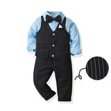 Kid Baby Boys Suit Spring Autumn Long Sleeve Formal 4 Pcs Sets